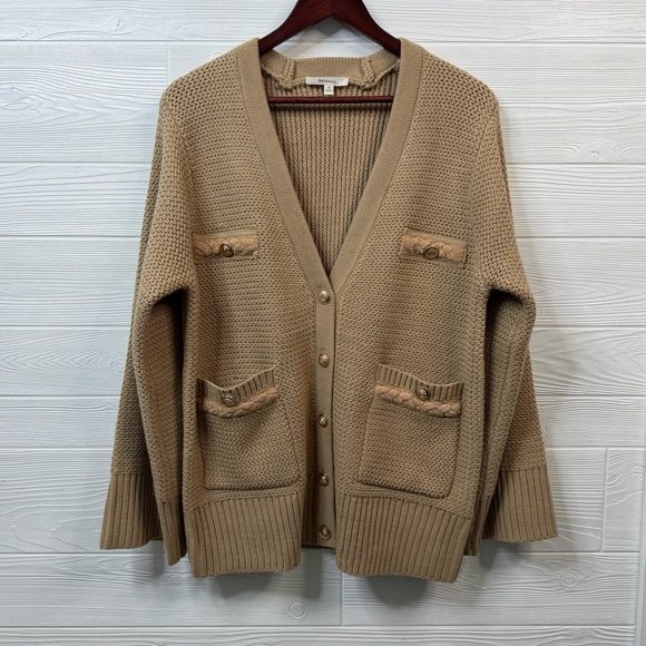 Lalavon Sweaters - Oversized Camel Cardigan – Cozy Relaxed Knit | Size S | Like New